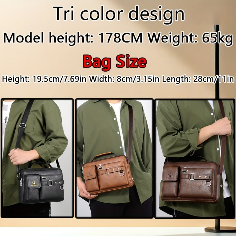 Men's Single-Shoulder Bag, Crossbody Bag, Business Messenger Bag, Shoulder Bag, Handbag, Casual Bag for Men