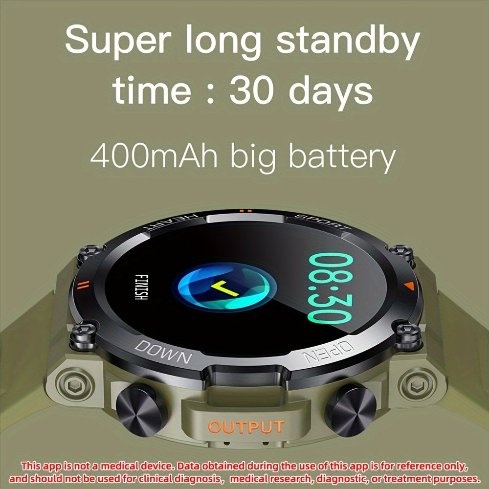 SENBONO Round Smart Watch With 3.53cm Screen Wireless Dial Answer Call Watch, Activity Fitness Watch 400mAh Outdoor Sports Smartwatch Men Women For IPhone/Android