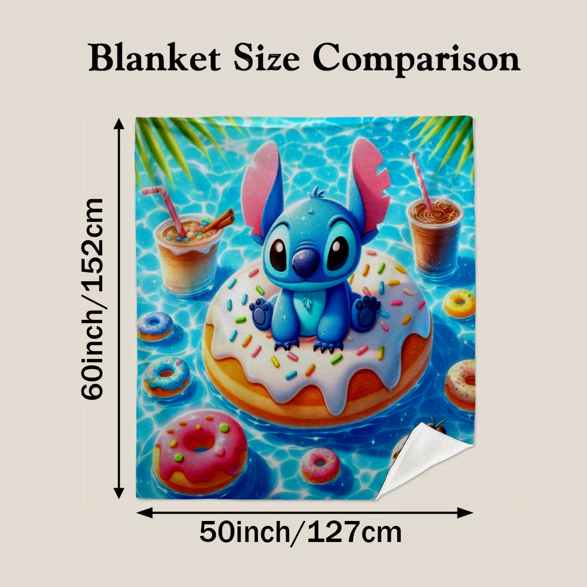 1pc Stitch Cartoon Plush Blanket - Soft Flannel, Warm & Cozy, Ideal Gift for Birthdays, Holidays, and Anniversaries, Perfect for Home Decor, Vacation Homes, Entertainment, Car, Bedroom, Sofa, Stuffed Animal & Plush Toy Set, S