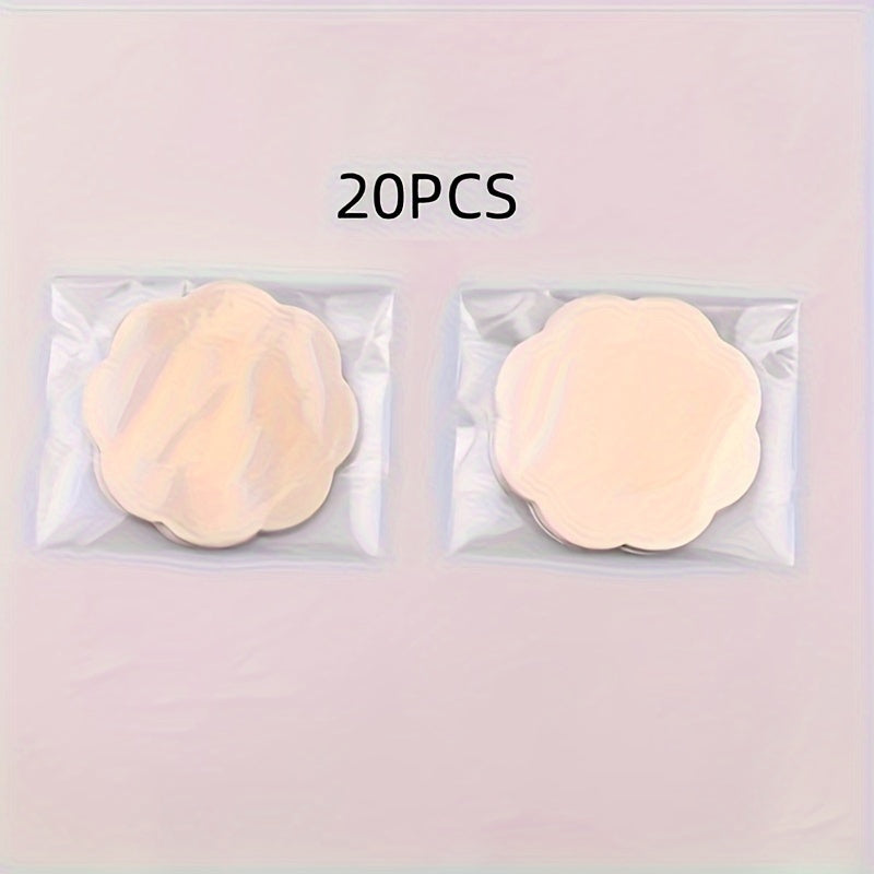 10/20/50/100pcs Disposable Invisible Nipple Covers - Ultra-Thin Breathable Non- Fabric, Anti-Convex Point Design, Round & Flower Shapes for Seamless Under Clothing, Women's Fashion & Lingerie Accessories, Discreet Underwear,