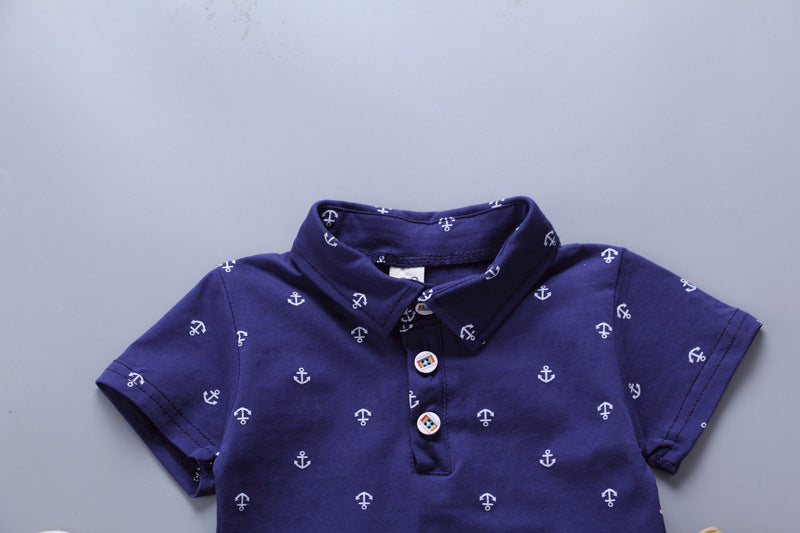 Boys' Summer Short Sleeve Set, New  Breathable Two-Piece Outfit for Toddlers, Perfect for Outdoor
