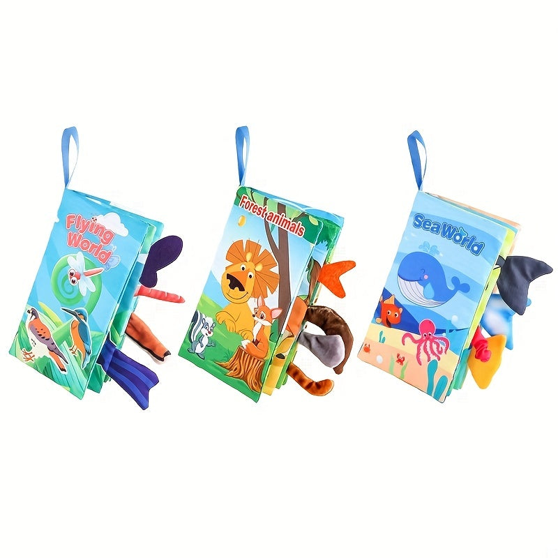 Baby Books -Baby Toys Gifts Touch Feel First Cloth Crinkle Soft Books Infant Tummy Time ToysLearning Sensory Baby Toys Stroller Toys Christmas Halloween Thanksgiving Gifts