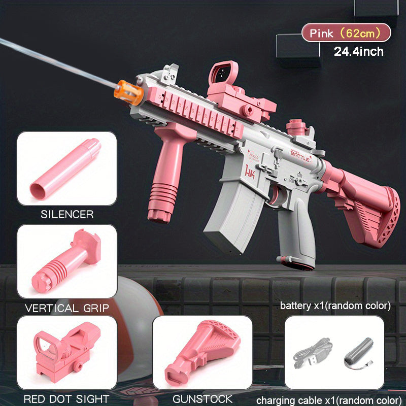 M416 Automatic Summer Electric Toy Water Gun Large-capacity Water Gun Beach Outdoor Water Fight Swimming Pool, As Halloween, Chrismas Gift