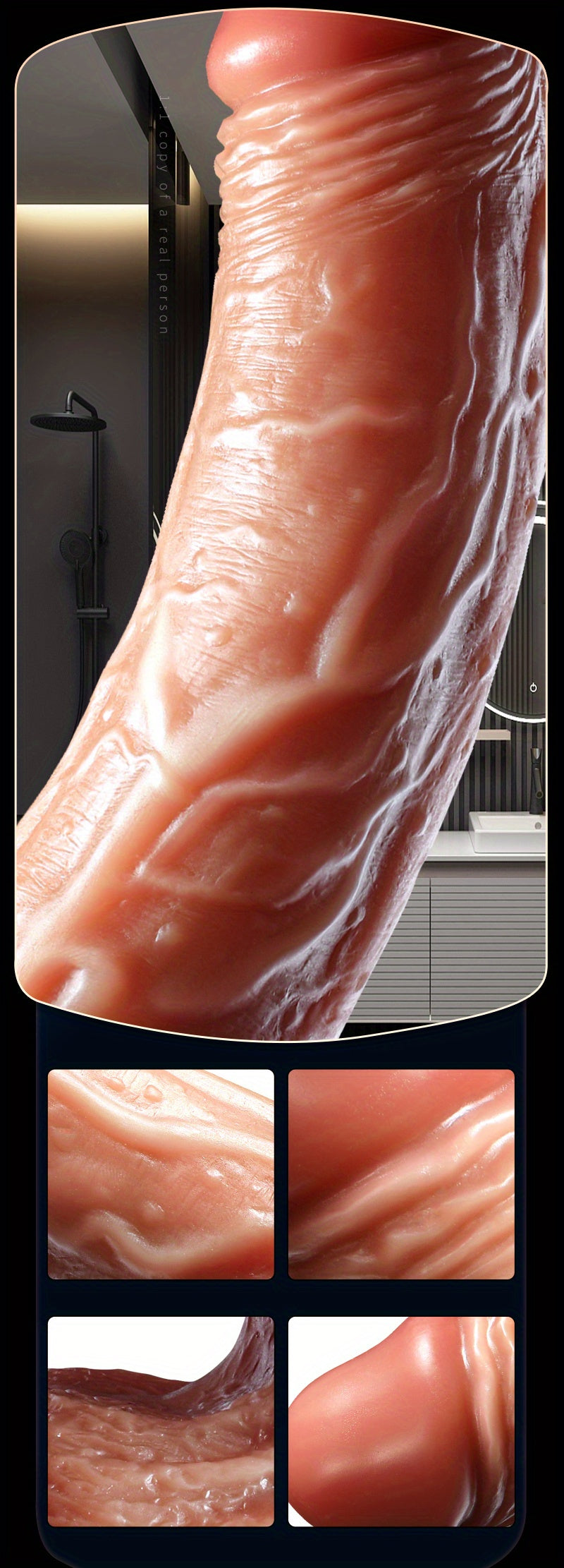 1pc Realistic Silicone Dildo with Suction Cup and Telescopic Vibration, Wireless Infrared Control, Rechargeable Lithium Battery, G-Spot and Anal Play Masturbation Toy for Women