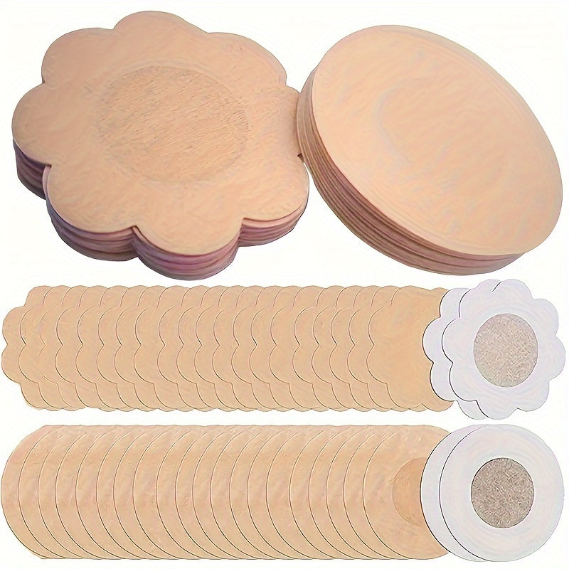 10/20/50/100pcs Disposable Invisible Nipple Covers - Ultra-Thin Breathable Non- Fabric, Anti-Convex Point Design, Round & Flower Shapes for Seamless Under Clothing, Women's Fashion & Lingerie Accessories, Discreet Underwear,