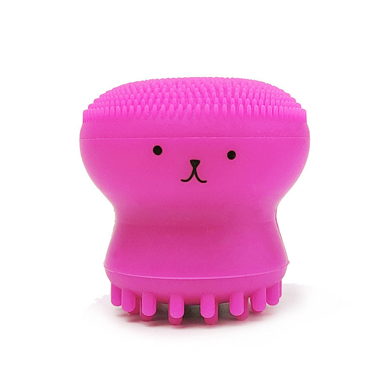 [Mini Octopus Deep Clean Brush] Exfoliating Facial Cleaning Scrubber Brush, Octopus Shape Silicone Miniature Face Deep Clean Tool, Face Massage Scrub Brush, Manual Face Washing, Fit For Daily Skin Care