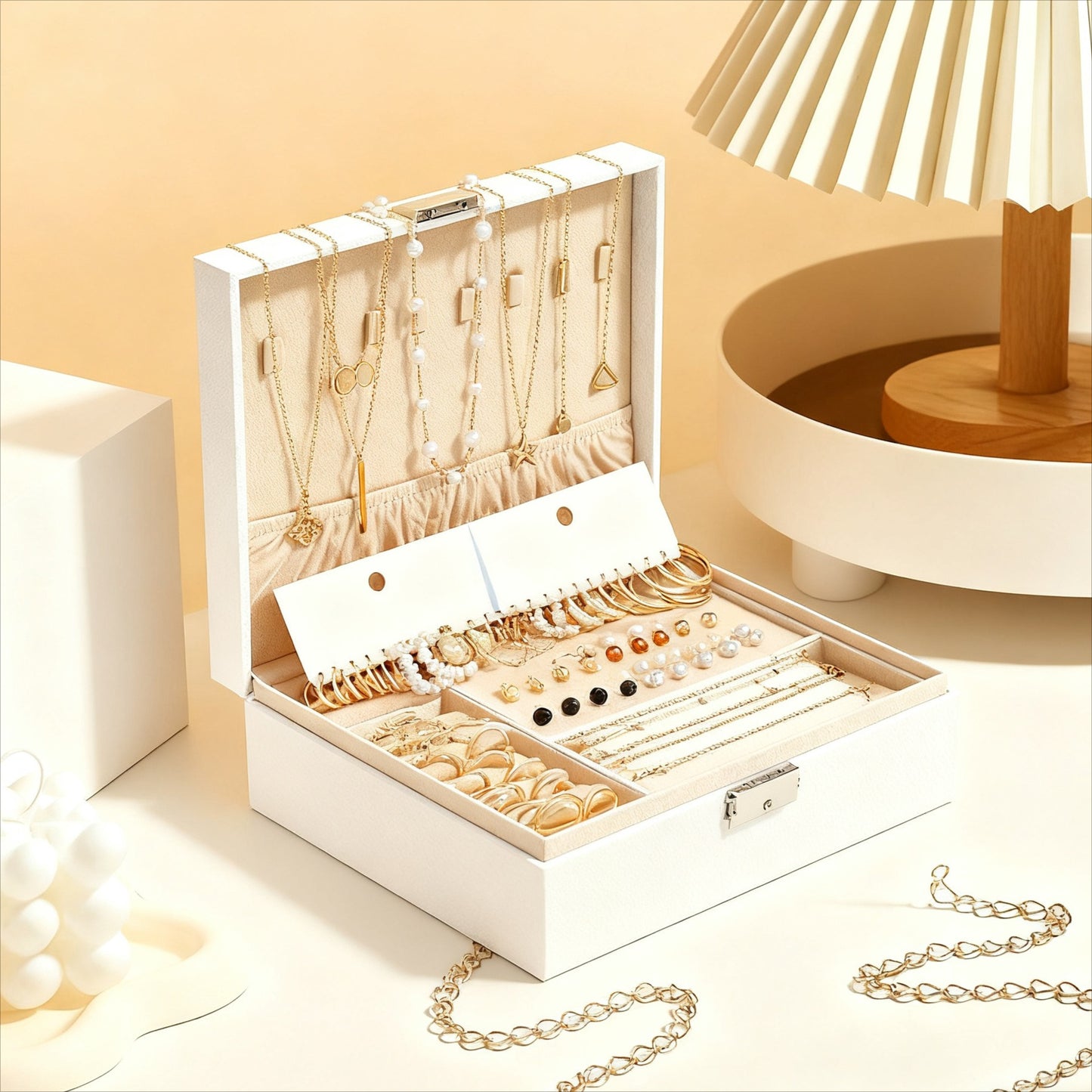 86pcs Women'S Jewelry Set | Retro Elegance with Imitation Pearl Flower, Geometric Line Rings, Large C-shaped Earrings, Butterfly, Five-pointed Star, Heart Circular Pendant Necklace - Perfect for Daily Outfits and Festival Gif