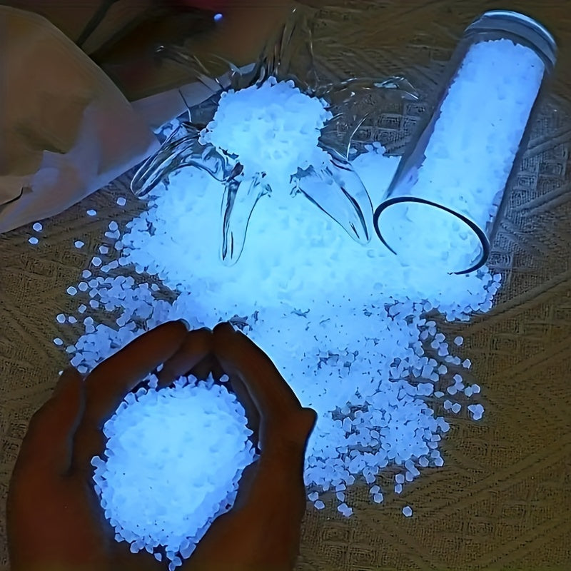 1000pcs/bag Garden Gardening Aquarium Viewing Fluorescent Small Gravel Broken Vase Hourglass Luminous Sand Fluorescent Particles, 25g
