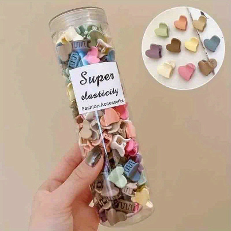 50 Sets Of Mini Hair Clips, Cute Plastic Flower-Shaped Hair Accessories, Pure Color Braids, Suitable for Teenagers, Cute Girls, Accessories
