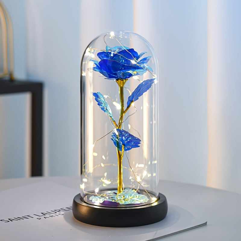 1pc Eternal Glow Rose - Luminescent Artificial Flower in Plastic Case - A Dazzling, Heartfelt Gift for Women - Perfect for Valentines Day, New Year, Mothers Day, Birthdays, Anniversaries & Weddings!