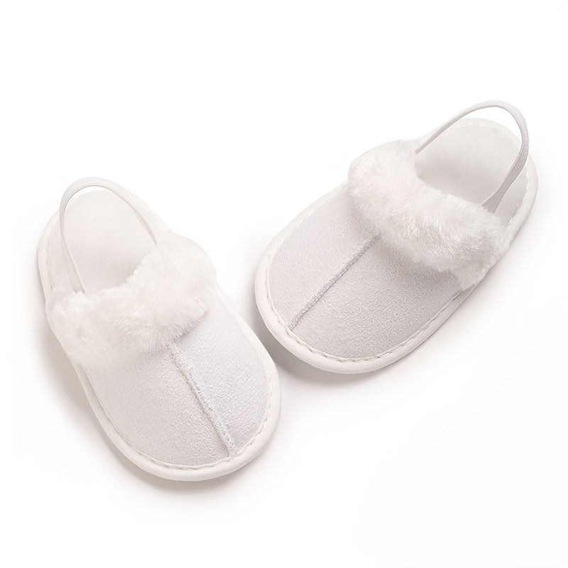 Cozy Plush Baby Girl Slippers - Soft, Non-Slip Sole for Indoor Comfort | Cute & Warm for 0-1 Year Olds | Perfect for Spring/Fall, Leisure Style, Spring/Autumn