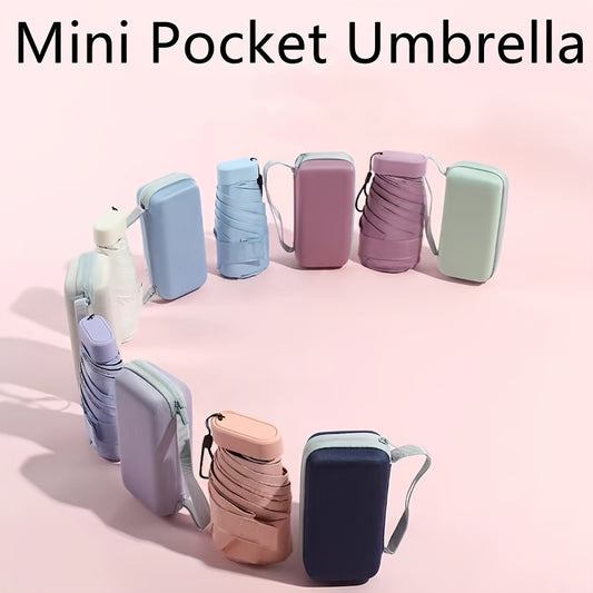 [Portable Mini Pocket Umbrella] Lightweight Portable Multi-Color Foldable Mini Pocket Umbrella | High-Quality Travel Umbrella for Christmas, Valentine's Day, Mother's Day, Women's Day, Ramadan, and Birthday Gifts