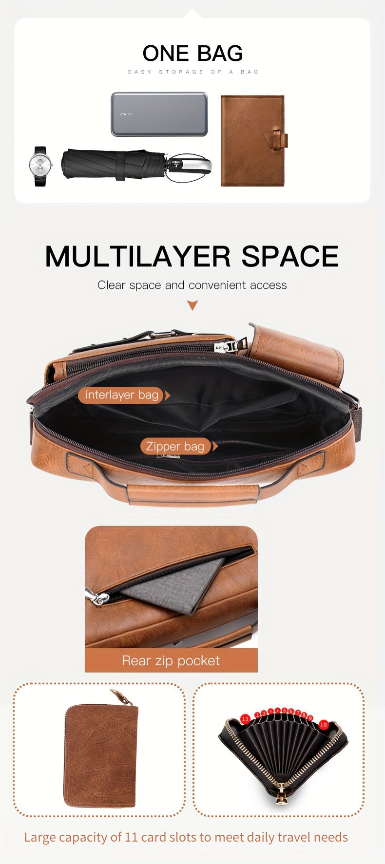 Men's Single-Shoulder Bag, Crossbody Bag, Business Messenger Bag, Shoulder Bag, Handbag, Casual Bag for Men