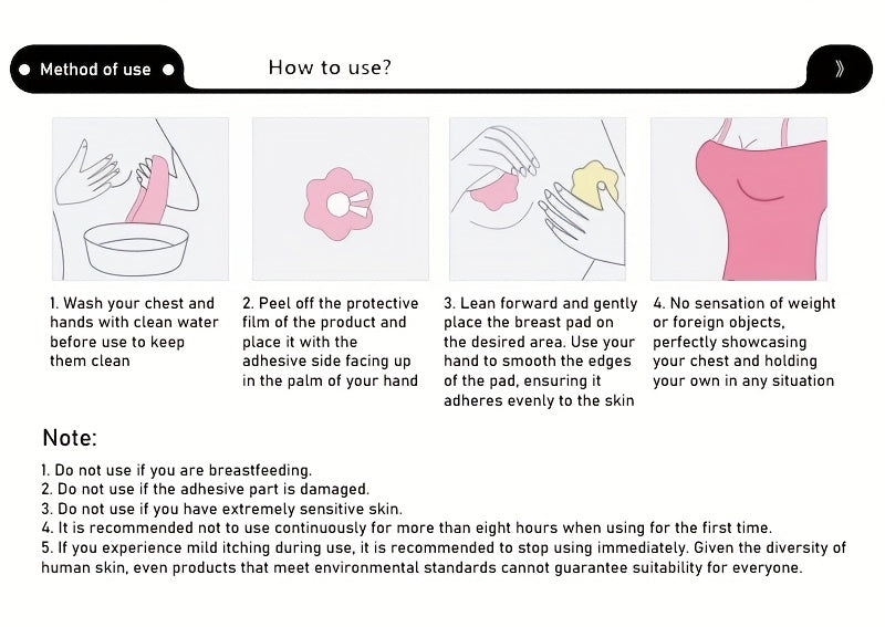 10/20/50/100pcs Disposable Invisible Nipple Covers - Ultra-Thin Breathable Non- Fabric, Anti-Convex Point Design, Round & Flower Shapes for Seamless Under Clothing, Women's Fashion & Lingerie Accessories, Discreet Underwear,