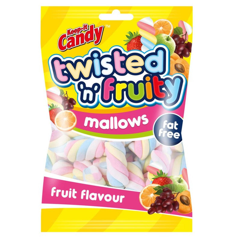 2 Pack Fruit Flavored Mini Twisted Marshmallows Candies Sweets Fruit Flavor Candy 250g