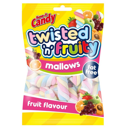 2 Pack Fruit Flavored Mini Twisted Marshmallows Candies Sweets Fruit Flavor Candy 250g