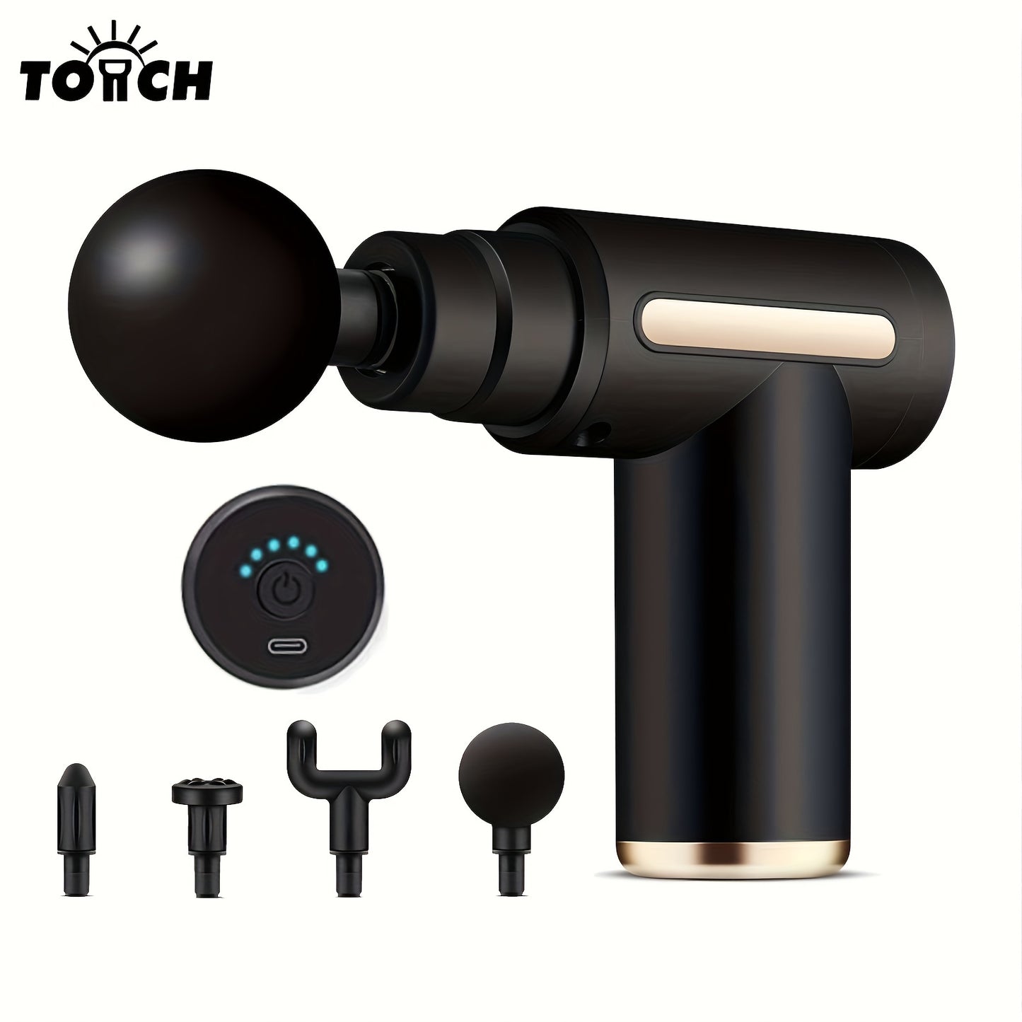 1pc Muscle Massage Gun, Handheld Muscle Massager, Type-C Rechargeable Handheld Entry Level Massager For Neck & Back