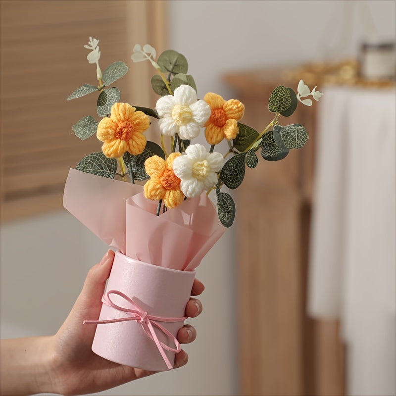 Charming Fleece Puff Tulip in Illuminated Gift Bag - Perfect for Birthday & Holiday Decor, Spring Home Accent, No Battery Required, Flower Decorations