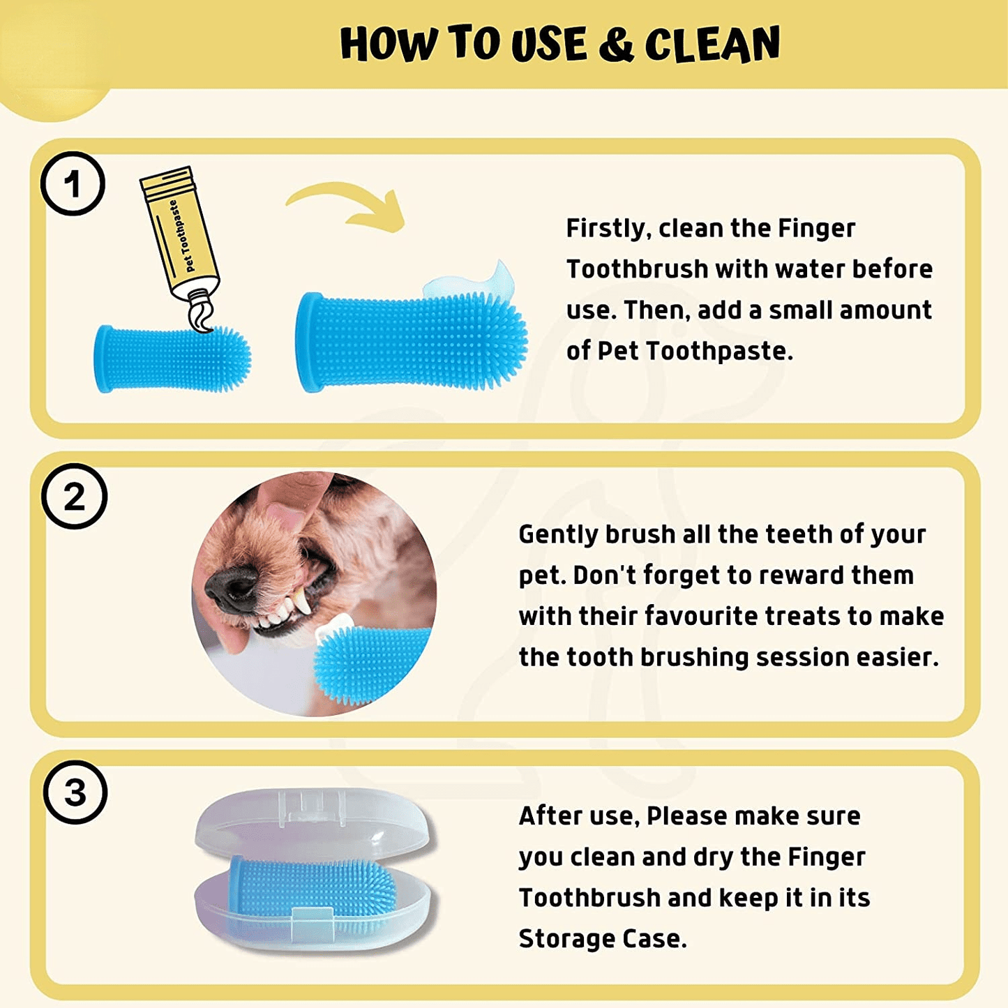 Dog Super Soft Pet Finger Toothbrush Teeth Cleaning Silicone Tooth Brush Tool Dog Cat Cleaning