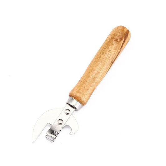 Steel Stab Can Tin Opener Wooden Handle 15 cm
