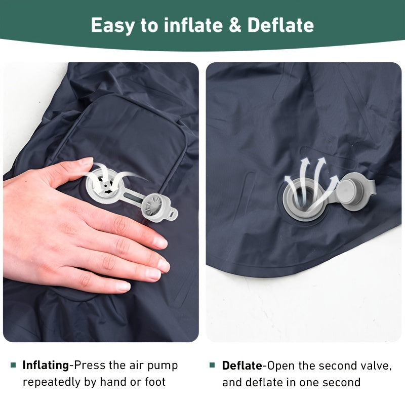 WESTTUNE 1 Person Ultralight Air Cushion | Outdoor Sleeping Pad, Travel Mat, Hiking Camping Inflatable inflatable sleeping pad with Pillows, Folding Bed, Nylon Material, Rectangle Shape, Includes Stuff Sack