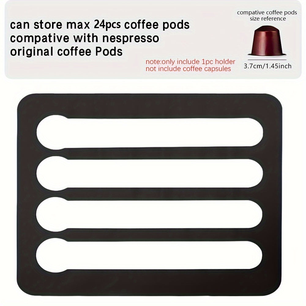 Rotary Coffee Capsule Holder Stand, Pod Tower Rack with Storage Shelves for 24/40 Capsules, Metal Construction