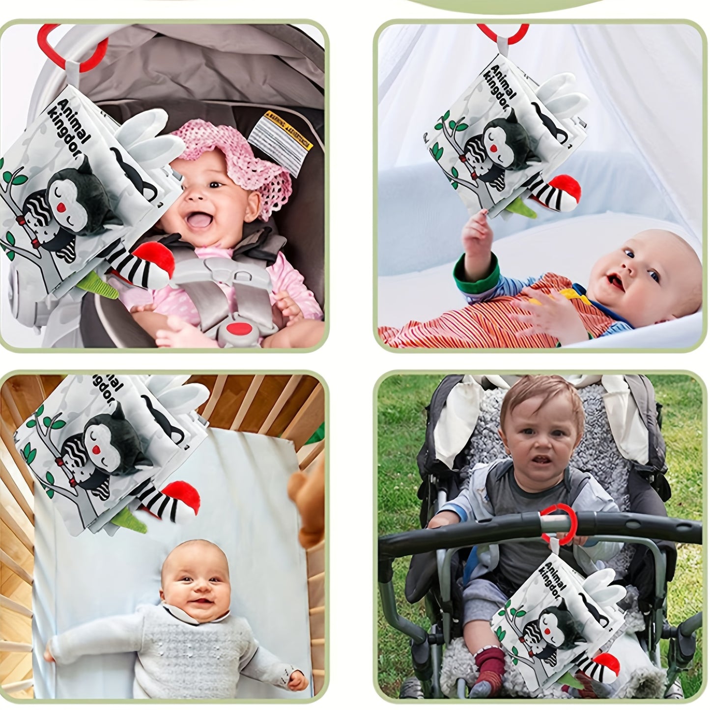 [3D Cloth Book] 3D Black and White Cloth Book | Early Education, Baby Cognitive Toys, Not Tear, Can Bite, Halloween Christmas Gifts