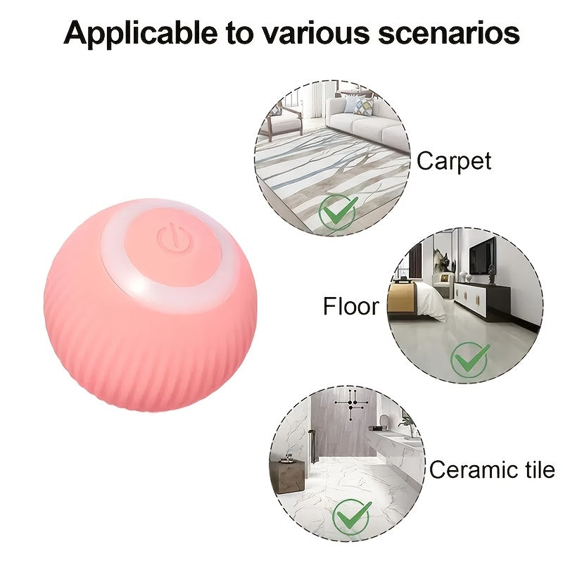 Smart Cat Ball Toy With 150 MAh Bettery: An Automatic Rolling Ball For Hours Of Interactive Fun!