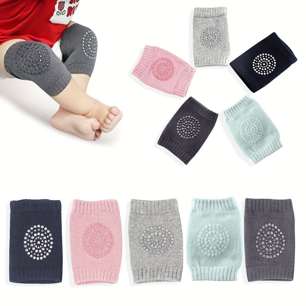 2pcs 5 colors Soft Elastic Knee and Elbow Brace Pads for Babies and Toddlers - Anti-Slip Crawling Safety Protector and Leg Cushion, Christmas, Halloween, Thanksgiving Day Gift