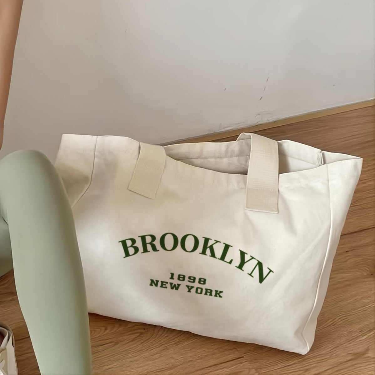 Women's Large Capacity Letter Print Tote Bag