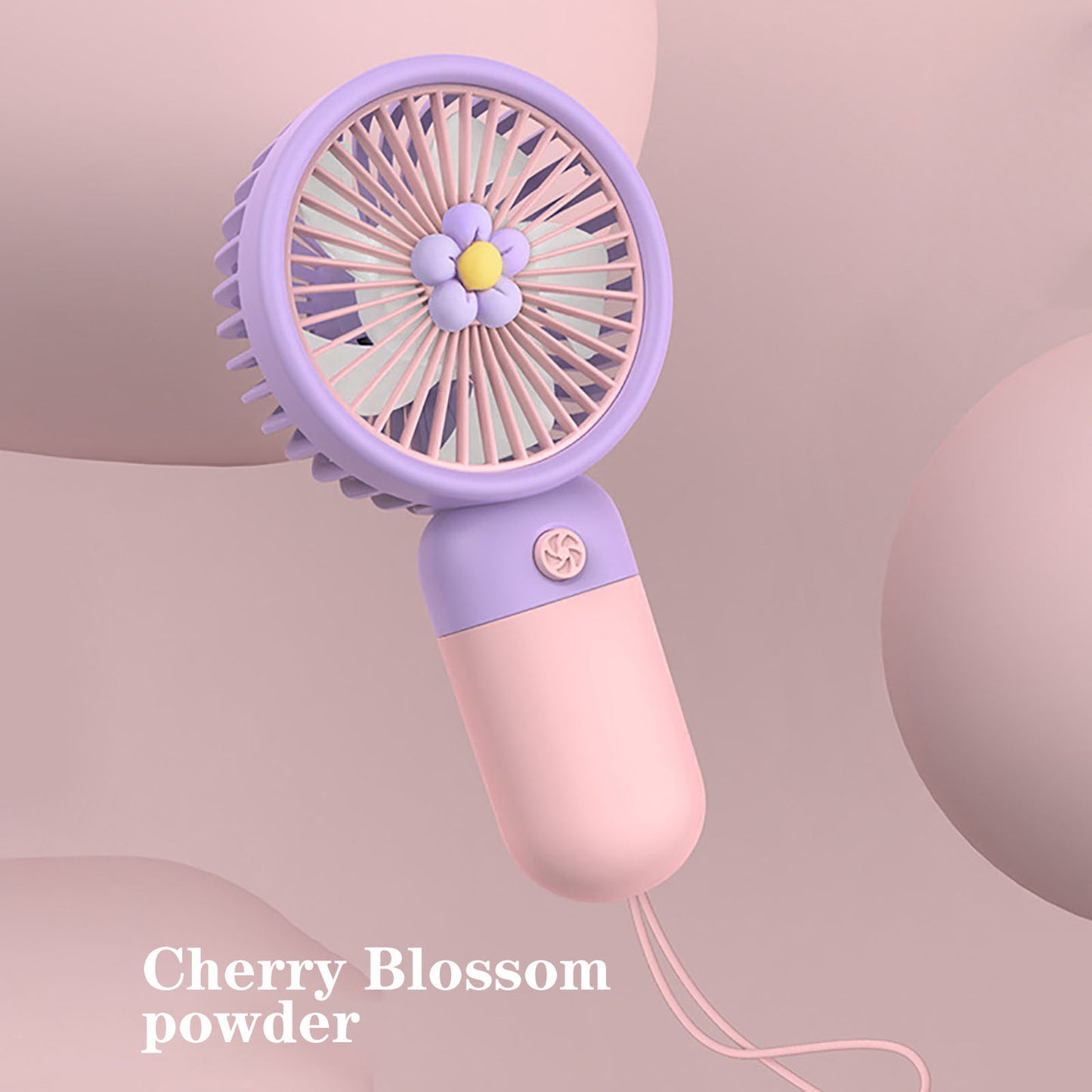 Portable Fan Summer Flower Color Block Mini Handheld Small Fan Portable USB Chargeable Fan