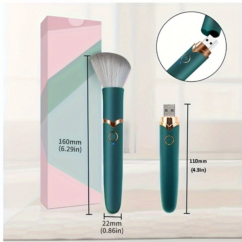 2-in-1 Dual Use High-Quality Gift Charging USB Vibration Stick with Rechargeable Lithium Battery, Non-Spermicidal, 150mAh - Adult Makeup Brushes and Sensual Toy Set