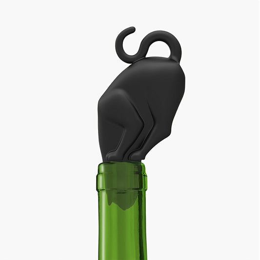 Cute Kitten-Shaped Silicone Wine Bottle Stopper - Keep Your Wine Fresh and Sealed!