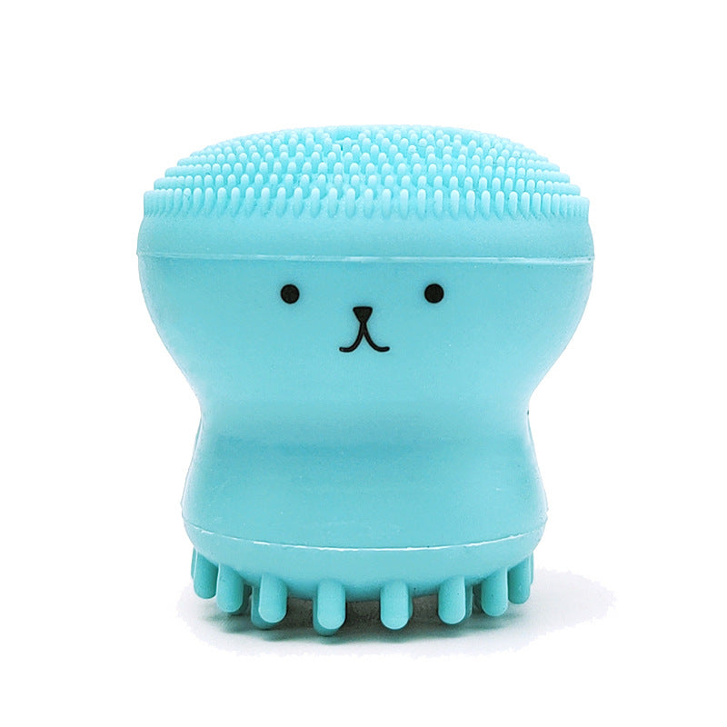 [Mini Octopus Deep Clean Brush] Exfoliating Facial Cleaning Scrubber Brush, Octopus Shape Silicone Miniature Face Deep Clean Tool, Face Massage Scrub Brush, Manual Face Washing, Fit For Daily Skin Care