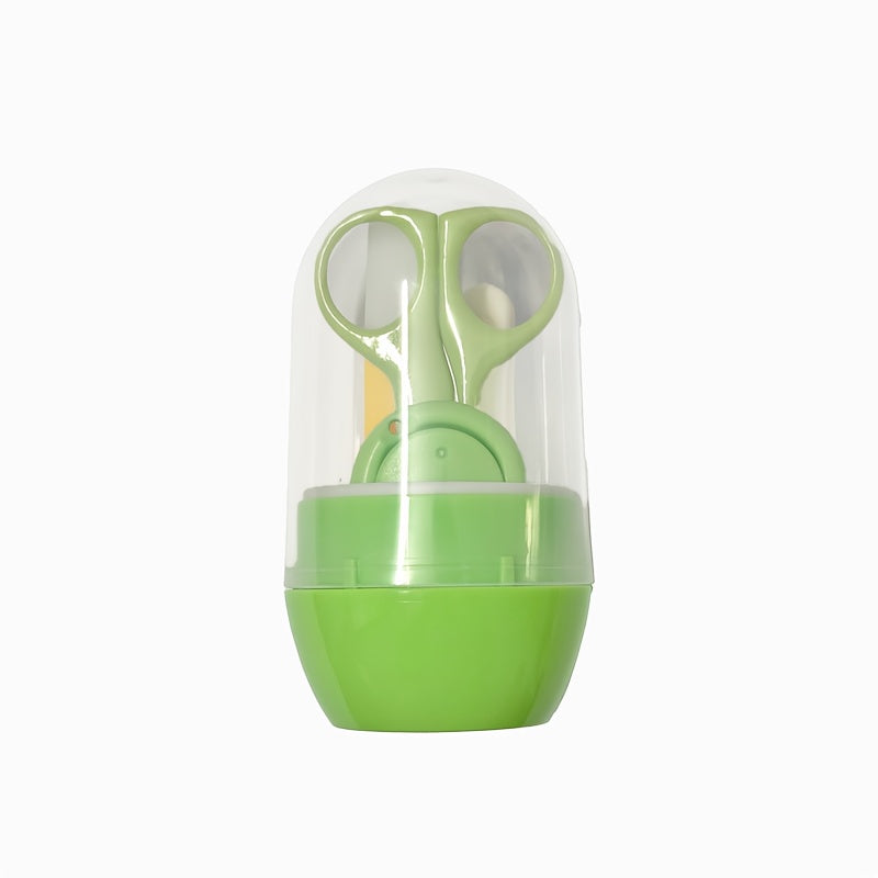 4pcs Infant Grooming Kit, 4-In-1 Nail Clipper Set, Includes Nail Clippers, Scissors, Nail File, And Tweezers
