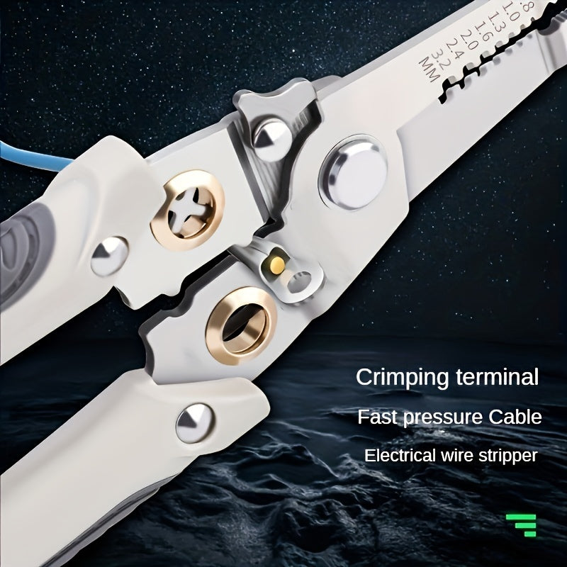 1pc Wire Stripping Pliers Multifunctional Electrician Pliers Split Wire Winding Stripping Pliers Crimping Pliers Stripping Pliers Hardware Tools Electrician Universal Tools Pliers