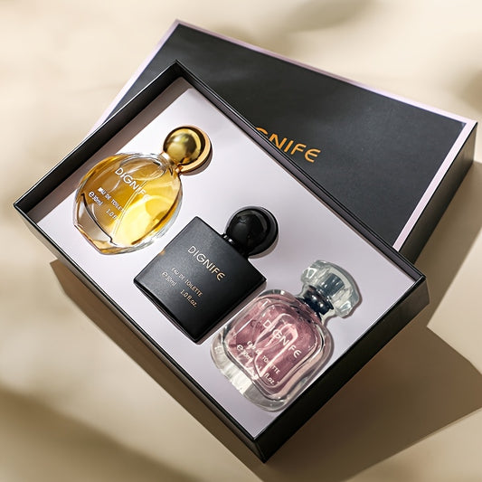 DIGNIFE Paris Night Gift Box Women's Eau De Parfum perfume 3pcs Set Body spray Vanilla Sweet Food Fuqi Flower Tone Lasting Fragrance Holiday Gift Box Preferred