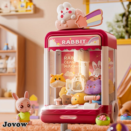 Claw Machine Toy, Party Clip Doll Gashapon Machine, Home Light And Music Two Power Supply Modes, Birthday Gift For Boys And Girls, Christmas Gift, Send 10 Dolls, 10 Capsule Eggs, Power Supply Line