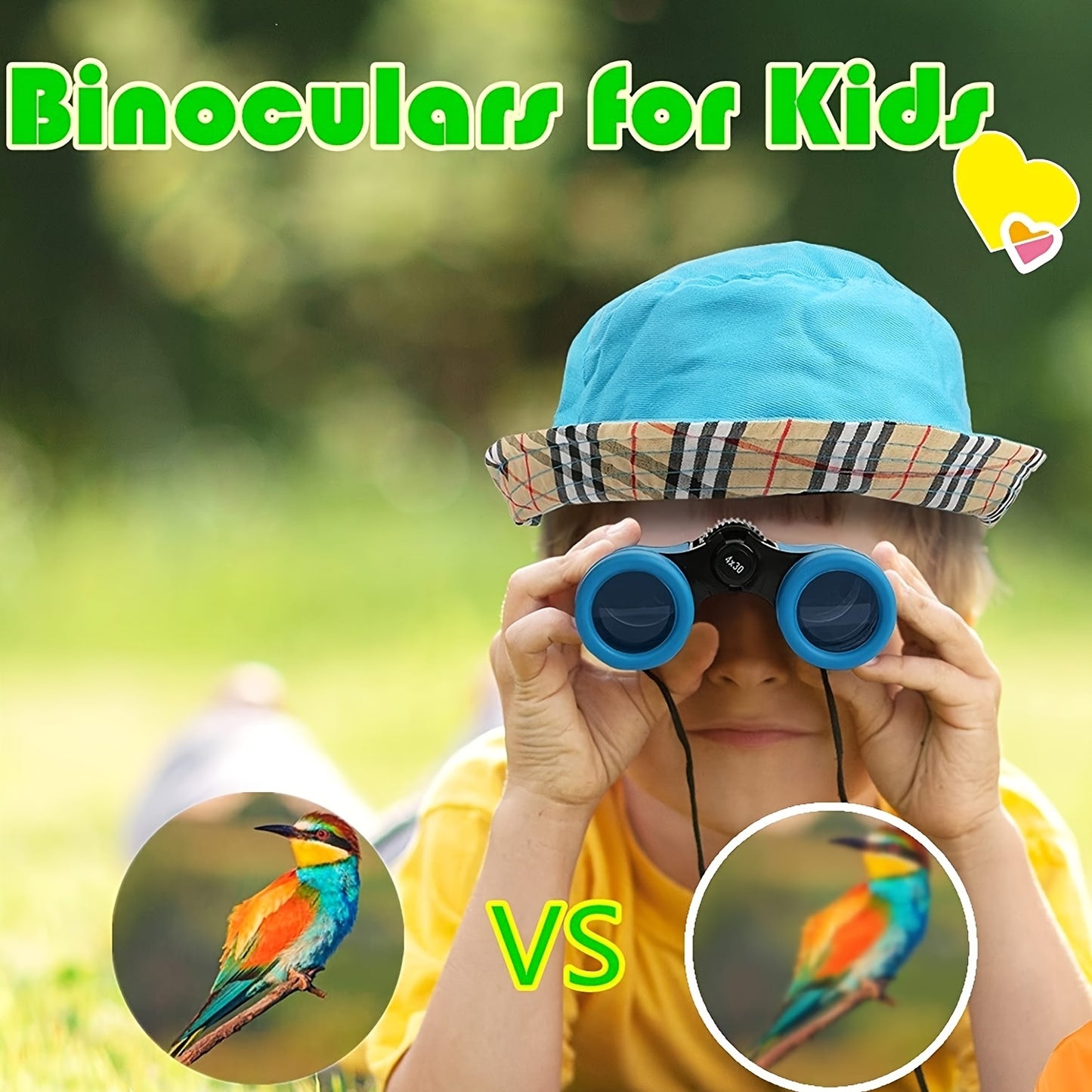 Shock-Proof Binoculars Set: Perfect Educational Toy for Boys & Girls Bird Watching, Hunting, & Hiking! As Halloween, Chrismas Gift