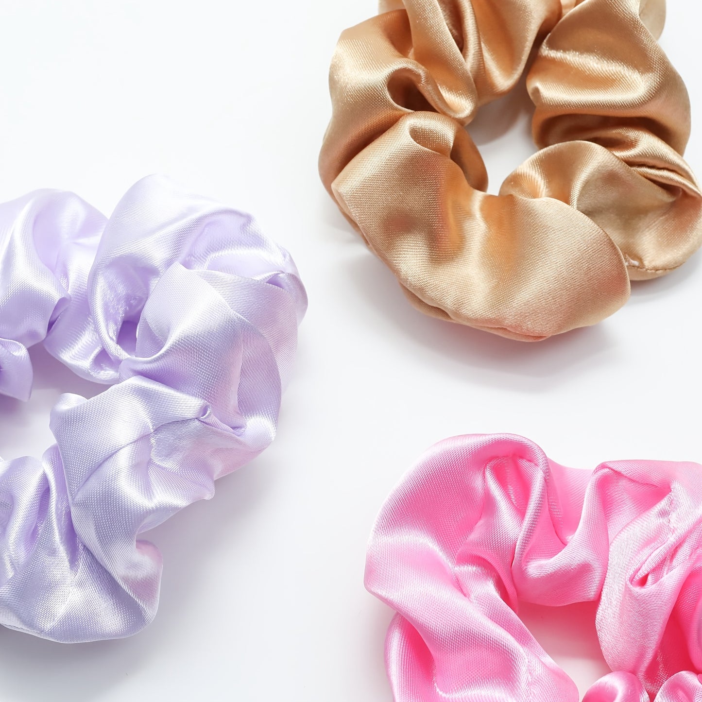 30pcs Solid Color Stain Hair Scrunchies For Women   Sleep, Soft Imitation Silk Scrunchie, Fit For Curly Fine Thick Thin Hair