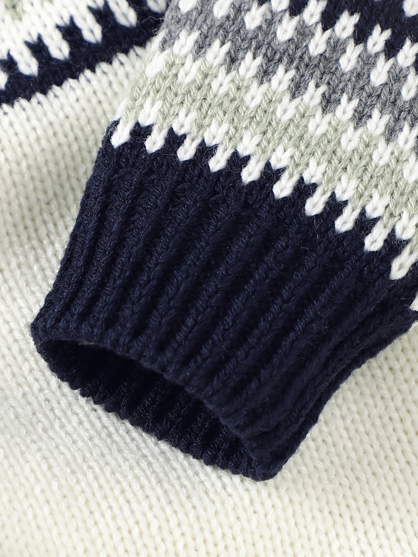 Newborn Infant Geometric Pattern Sweater Romper Long Sleeve Button Jumpsuit & Hat For Toddler Baby Boys And Girls, Suitable For Indoor And Outdoor Wear