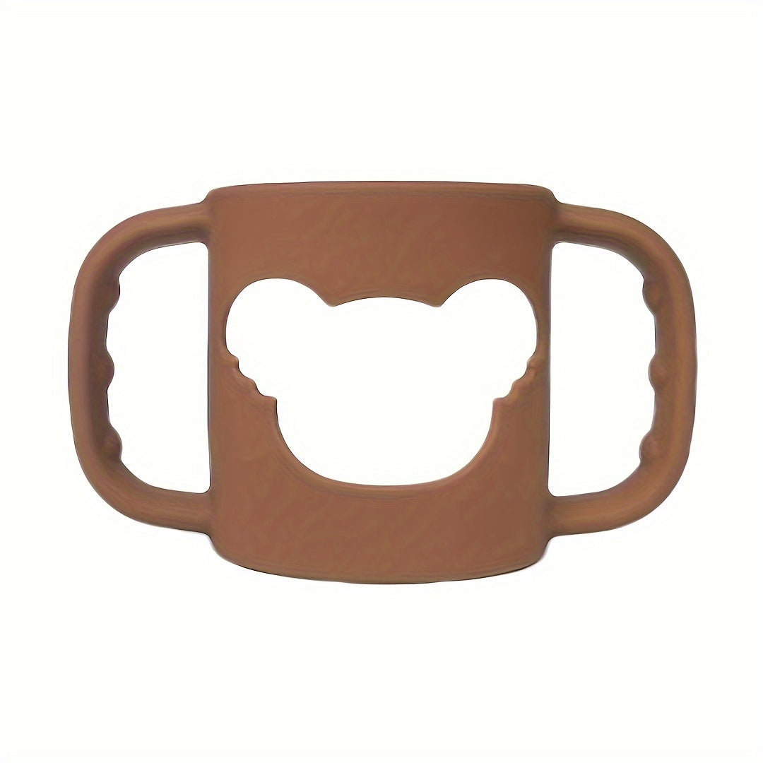 [Silicone Baby Handle] Soft Elastic Silicone Baby Bottle Handle With Cartoon Pattern | Daily Use Baby Bottle Accessories | Suitable For Most Neck Bottles