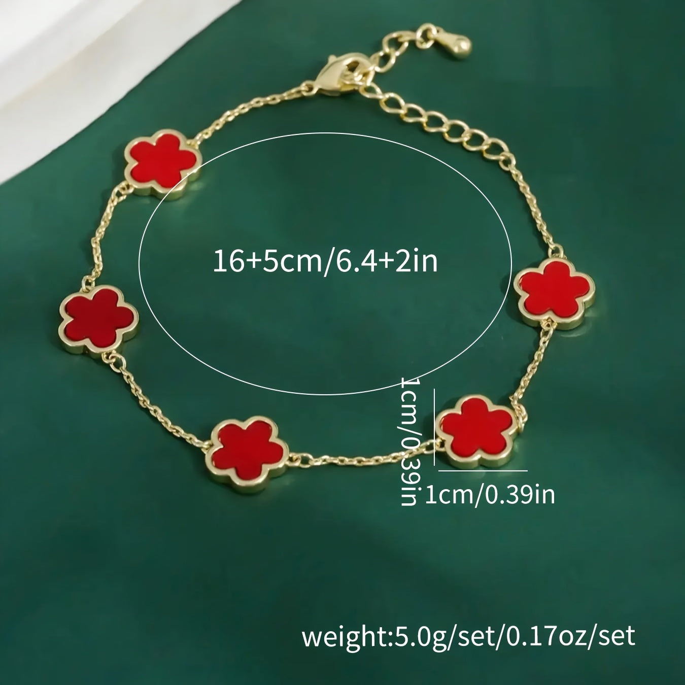 1pc Mini Flower Thin Chain Bracelet Elegant Hand Chain Jewelry For Women