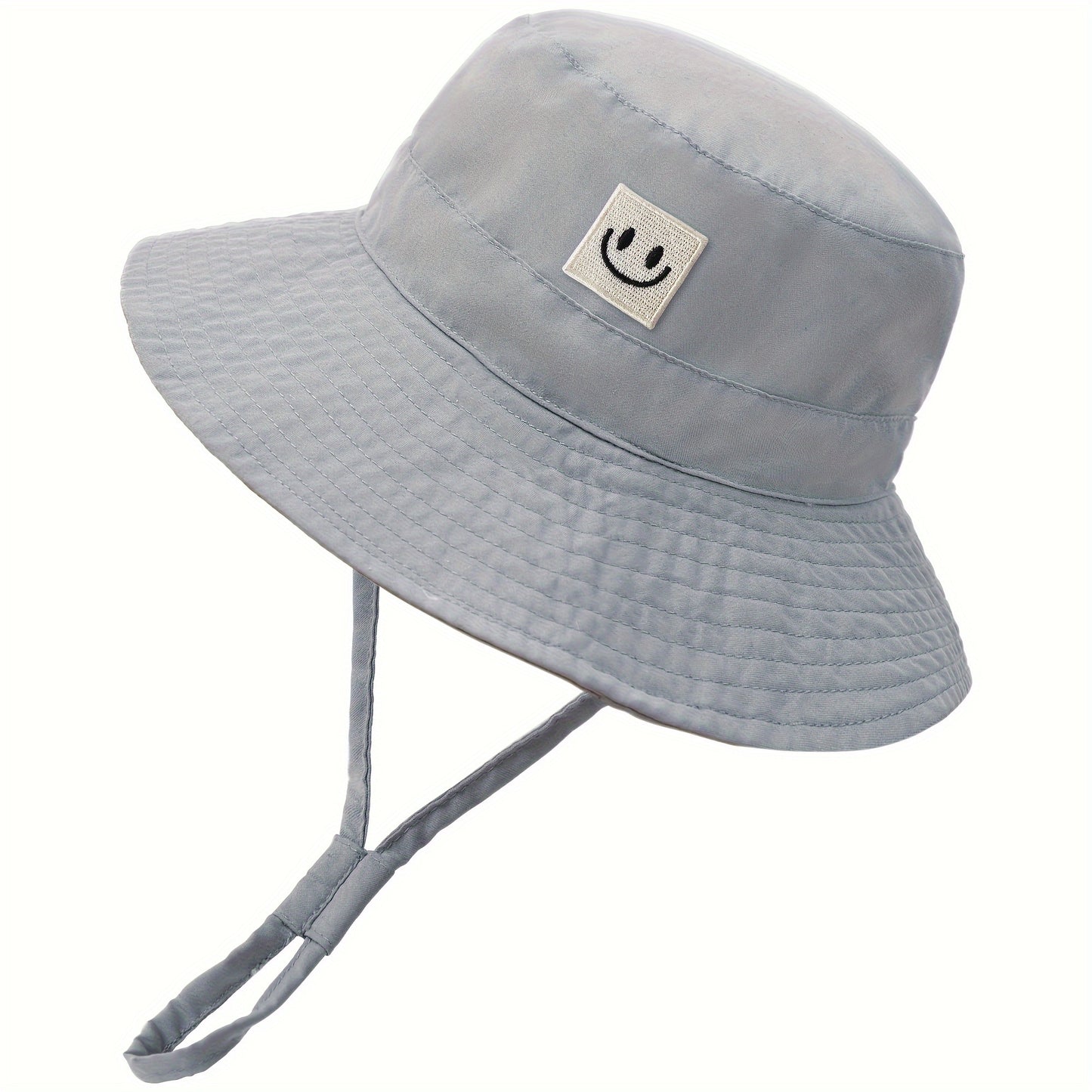 1pc Baby Sun Hat, Toddler Summer Sun Protection, Wide Brim Bucket Beach Hats For Baby Boy And Girl, Adjustable Kid Cap