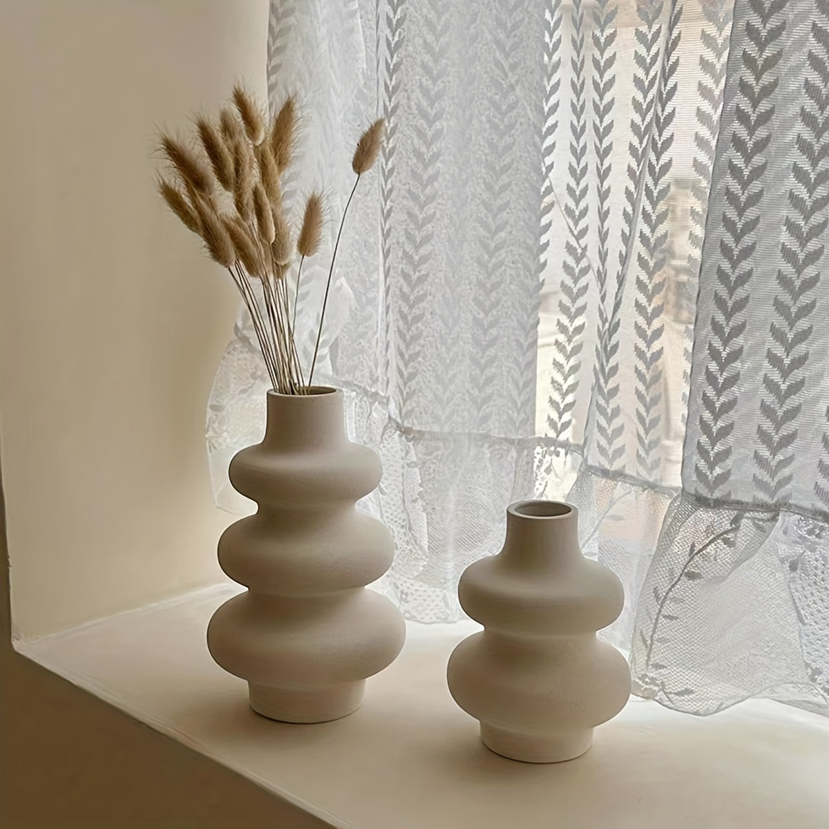 Boho-Elegant Spiral Ceramic Vase: Perfect for Home & Wedding Decor, Ideal for Special Occasions - A Thoughtful Gift