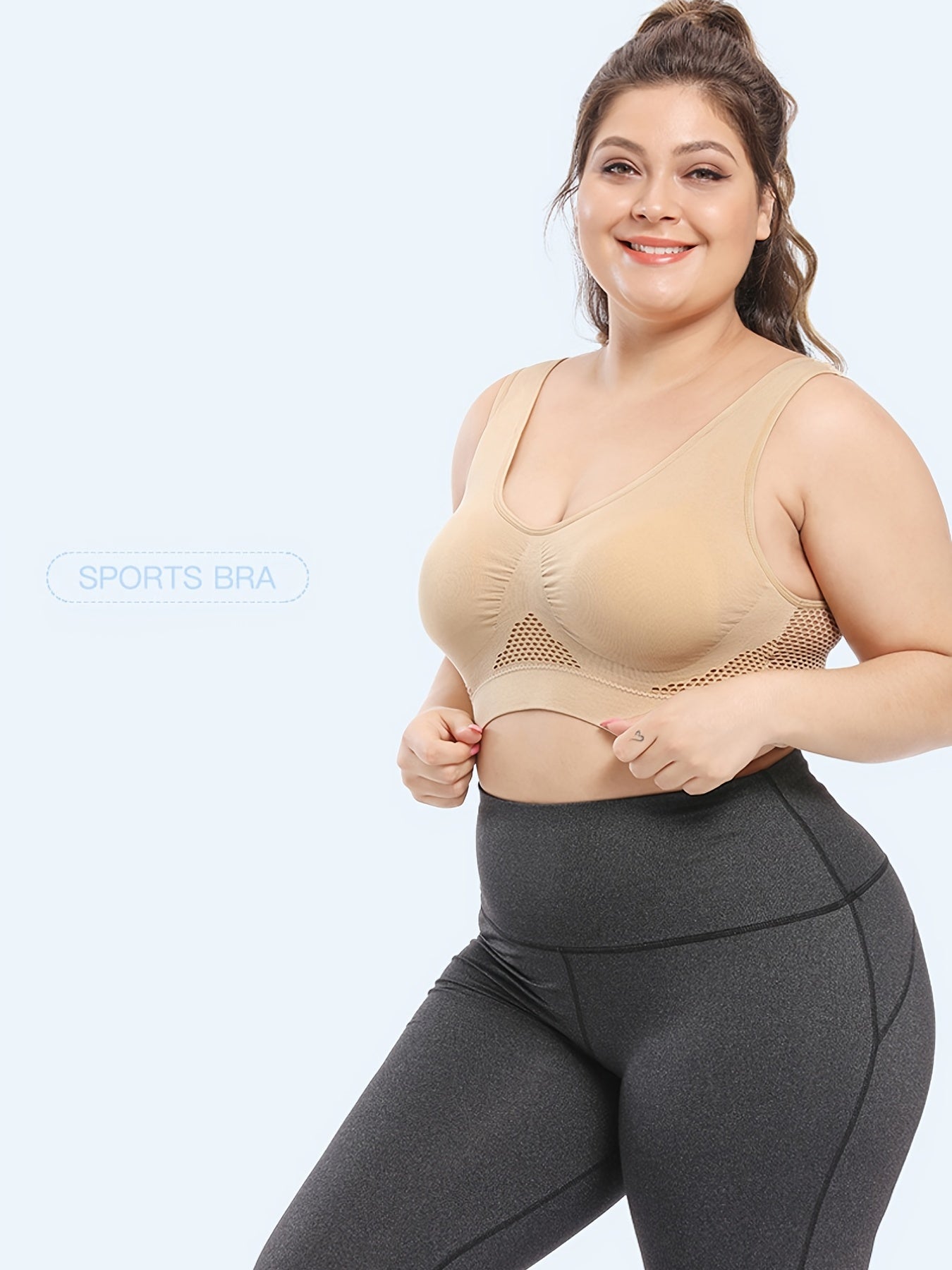 Plus Size Sports Bras for Women Seamless Bra with Pads Big Size Bralette Push Up Brassiere Bra Vest