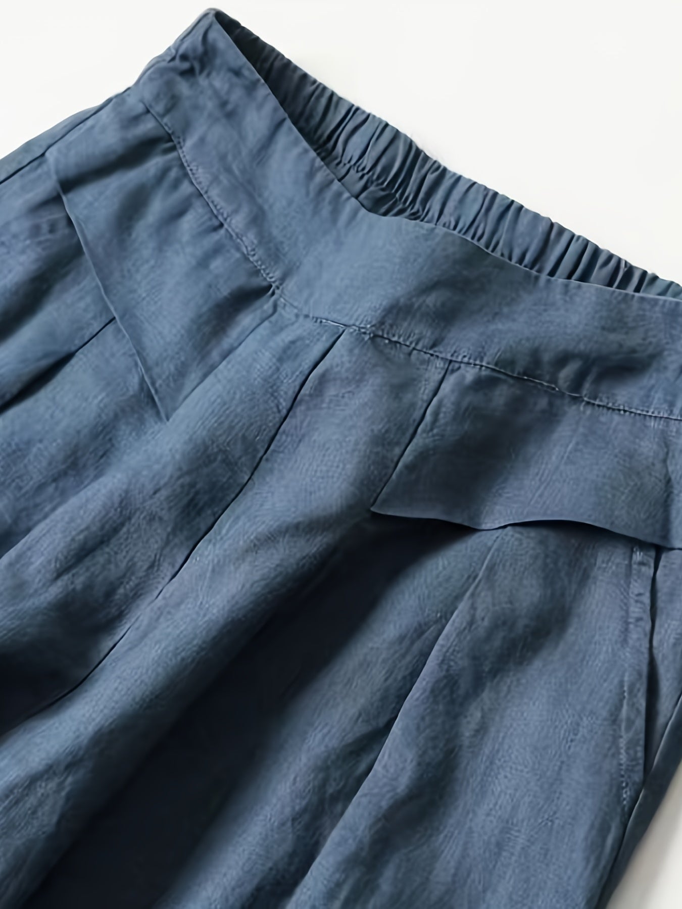 Linen Wide-Leg Ankle Pants, Breathable Thin Loose Linen Skirt Pants, Ethnic Style Vintage Trousers