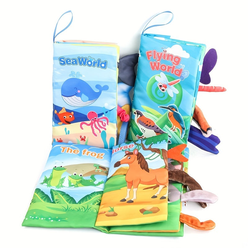 Baby Books -Baby Toys Gifts Touch Feel First Cloth Crinkle Soft Books Infant Tummy Time ToysLearning Sensory Baby Toys Stroller Toys Christmas Halloween Thanksgiving Gifts