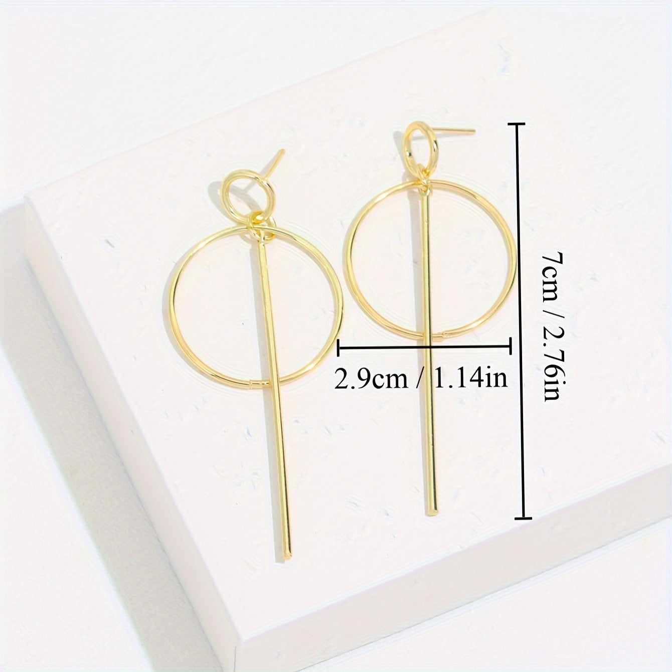 Exaggerated Hollow Geometric Pendants Drop hoop Earrings for Women Big Personality Simple Dangle Earring