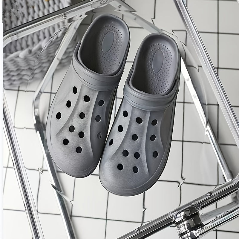 [Comfortable EVA Clogs] Comfortable EVA Clogs - Non-Slip, Breathable Slide Sandals | Gray, Blue, and Black for Indoor/Outdoor Use, Spring/Summer/Fall, Strappy Sandals